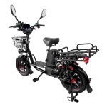 163.0 vacuum tires, red rim wheels, beach tires, Yilan Princess II rear dual shock absorption lithium battery electric bicycle